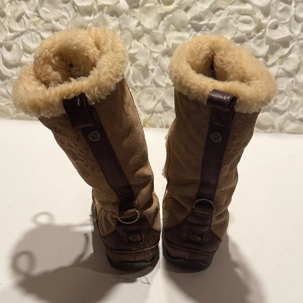 The North Face Brown Shearling Winter Boots